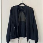 2LIV Athletic Jacket Black Zip Up Lightweight Jacket Mesh Accents Plus Size 1X Photo 6