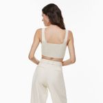 Aritzia  Babaton Sculpt Knit Bustier Tank Cropped Top Off White Medium Photo 3