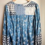 Liverpool  Button Front Shirred Blouse Longsleeve Medium Photo 2