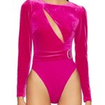 superdown  Charlotte Cut Out Bodysuit In Hot Pink Photo 0