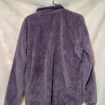 Simply Southern Wo size large Lavender TeddyFleece Top 3/4 snap front CLEAN Photo 6