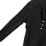 Noblu Black Ribbon Rosette Textured Long Sleeve Tunic Jacket M Size M Photo 3
