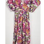 MISA Los Angeles MISA Setareh Floral-Print Belted Midi Shirtdress Size M Photo 3