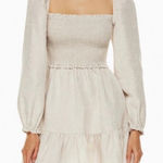 Aritzia  Wilfred Tempest Linen Smocked Mini Dress Size M Photo 0