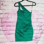 Adrianna Papell HAILEY LOGAN BY  EMERALD ASYMMETRICAL PLEATED DRESS XS Photo 1