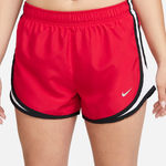 Nike Womens Shorts S 4 6 Red Running Short Athletic Gym Dri-Fit Tempo White Photo 0