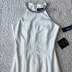 Lulus  Girl in the Mirror Halter Beaded Maxi Dress Mermaid Trumpet Gown White XS Photo 5