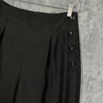 Madewell  Side-Button Tapered Crop Pants Black High Waisted Wide Leg Women's 4 Photo 4