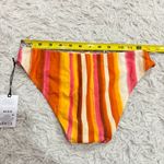 Shade & Shore Shade & short striped low rise cheeky bikini bottom orange red size XS Photo 4