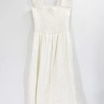 Reformation White Villa Dress Smocked Bodice Midi Bridal Size M Photo 2