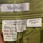 lime green leather pencil skirt 4 silk lining Max Mara pockets straight Photo 4