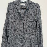 ALC Frank A.L.C. Womens Night Gown Size Small 100% Silk Button Front Sleep Dress Gray Blue Photo 1