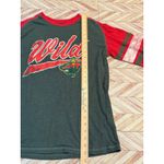 Minnesota Wild NHL Raglan Long Sleeve Shirt Green Red Large Womens Top Hockey Size undefined Photo 8