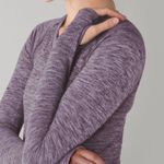Lululemon  Swiftly Tech Long Sleeve Crew Heathered Black Cherry Purple Size 8 Photo 1