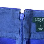 J.Crew  Pencil Skirt Size 4 Purple 100% Cotton Womens Back Zip‎ 30X16 Photo 5