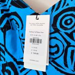 Whistles NEW Starflower Linen Blend Puff Sleeve Midi Sheath Dress Blue Photo 4