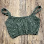 Nikka K Knitted Tank Crop Top Women's Size Small Green Knit Polyester Sleeveless Photo 5