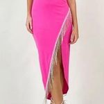Cloud Ten Pink Fringe Rhinestone Dress Photo 0