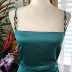 ZARA SATIN LINGERIE STYLE DRESS in Duck Blue Photo 6
