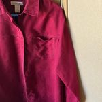 Cherokee  Deep Red suede like ladies blouse large Photo 7