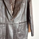 American Vintage Vtg dark chocolate brown leather jacket Photo 1