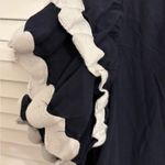 White closet elements cotton navy dress white trim large Photo 2