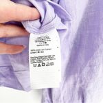 J.Crew NWT  Square Neck Button Down‎ Linen Top L Purple Photo 5