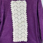 Jane Ashley Vintage Corduroy Jean Jacket Handmade Crocheting Women’s Size Small Photo 7