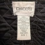 Chico's Chico’s Black Quilted Denim Jacket Size 1 (8 U.S.) Photo 6