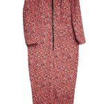 Rebecca Minkoff Floral Orange Red & Black Print Jumpsuit Size 10 Photo 2