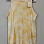 A New Day Women’s Basic Ribbed Tie Dye Tank Top Orange Tie Dye NWT Photo 0