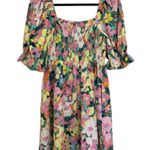 Gap Puff Sleeve Linen-Blend Floral Mini Dress in Spring Easter Floral - Size M Photo 3