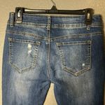 Encore jeans Encore Women's Blue Denim Skinny Distressed Medium Wash Stretch Jeans Photo 2