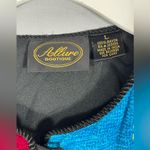 Allure Boutique Vintage Women's Novelty Art Wear Button Front Bold Sweater Sz L Black Size L Photo 9