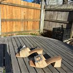 A New Day Nwt Size 9 Women's Kathleen Raffia Buckle Block Heels -  wedding summer Photo 3