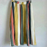 Mystree  Women’s Satin Silk Colorful Stripes Skirt Size‎ M NWT Photo 4