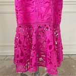 Alexia Admor  Fuschia Hot Bold Pink Trumpet Peplum Crochet Lace Sheath Dress 4 Photo 8