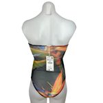 ZARA Women's Multi Strapless Floral Print Stretchable Tube Top Bodysuit Size M Photo 1