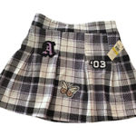 Planet Gold  Tartan Skirt With Appliqués Photo 0