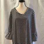 Westbound Beautiful striped shirt with plaid detail on sleeve Photo 0