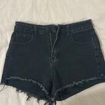 SheIn Black Denim Shorts Photo 2