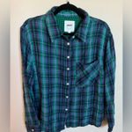 Aerie Plaid Button Down Long Sleeve Shirt Photo 0