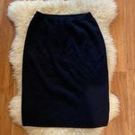 Vintage Women’s Navy Blue Midi Pencil Skirt Knit Lined Sz S/M No Tags Photo 9
