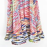 Amur NEW Estfan Pleated Ruffled Printed Mini Dress in Double Rainbow Women's 0 Photo 4