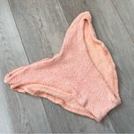 Hunza G Bikini Bottoms crinkle high rise cheeky womens Peach one size swim beach Pink Photo 0