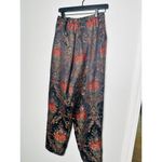 Vintage ANNE PINKERTON Floral Blazer Oversized Pants Set 90s Retro Size 12 Black Photo 4