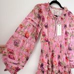 Love Shack Fancy NWT Clarkie Floral Mini Dress in Wild Pink Rose sz P fits XS Photo 5