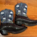 Ariat  Womens Black Doll Baby Suede Floral Square Toe Cowgirl Boots Size 7.5 Photo 3