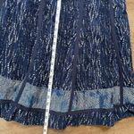 Coldwater Creek Blue midi length skirt ~ embroidery boho bohemian artsy ~ size L Photo 12