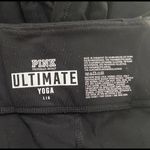 PINK - Victoria's Secret Victoria’s Secret Pink black w/grey & white accents sz large yoga workout short. Photo 3